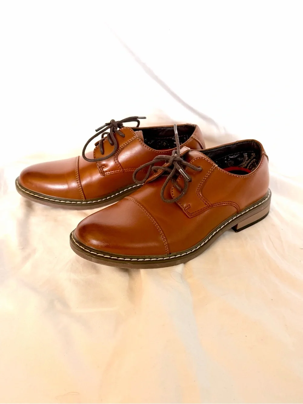 Bruno Marc Boys Classic Cap-Toe Oxford Leather Dress Shoes Size 1.5Y